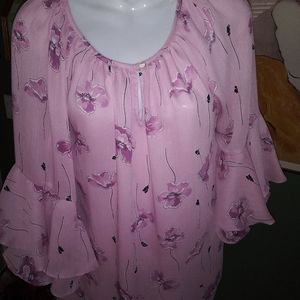 Pink Chaps Size S M Blouse guc Womens top